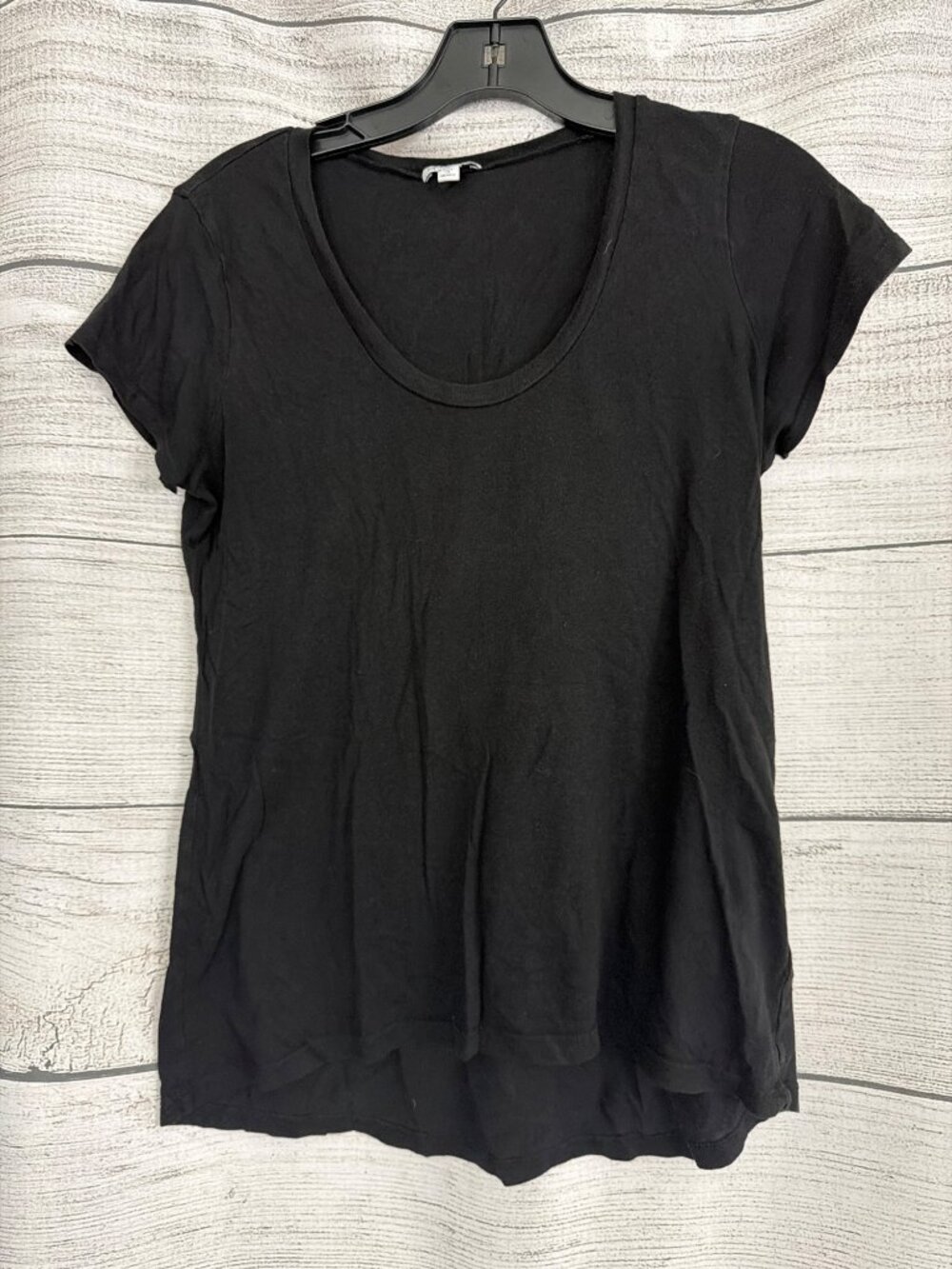 Splendid Black Short Sleeve Scoop Neck Tee Shirt Size S
